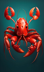 Crayfish (Cancer) zodiac sign astrology art