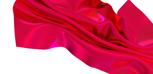 Flowing purple cloth background, 3d rendering.
