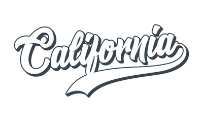 Vector california text typography design for tshirt hoodie baseball cap jacket and other uses vector