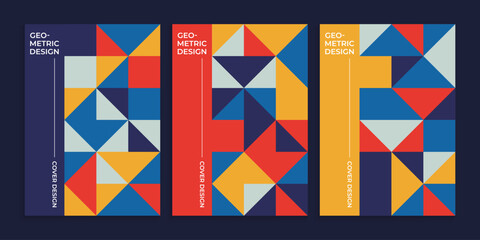 Cover book colorful geometric shapes