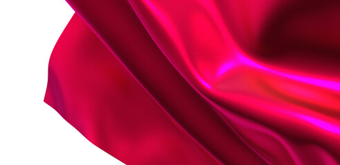 Smooth elegant purple cloth on grey background