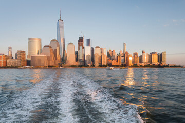 One World Trade Center, Manhatten Skyline, Hudson River, New York City, USA