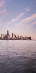 Fototapeta na wymiar One World Trade Center, Manhatten Skyline, Hudson River, New York City, USA