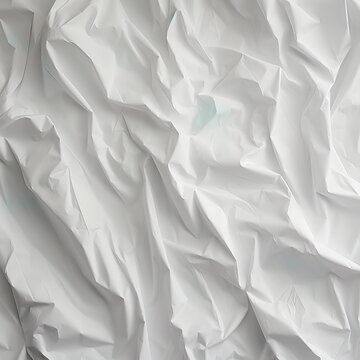 Crumpled white paper texture background for various purposes. - Gen AI