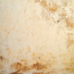 Fototapeta premium Colour old concrete wall texture background. Close up retro plain cream color cement wall background texture. Design paper vintage parchment element. - Gen AI