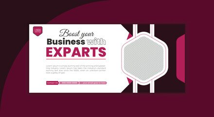 Creative Modern Professional Corporate Business Social Media Facebook Cover and Web Banner Template Design