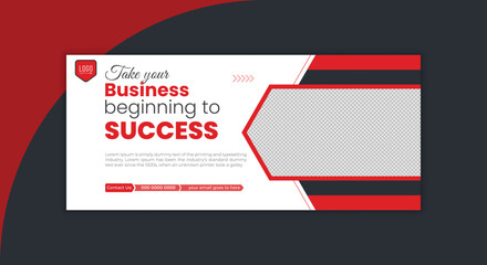 Creative Modern Professional Corporate Business Social Media Facebook Cover and Web Banner Template Design