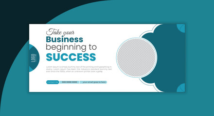 Creative Modern Professional Corporate Business Social Media Facebook Cover and Web Banner Template Design