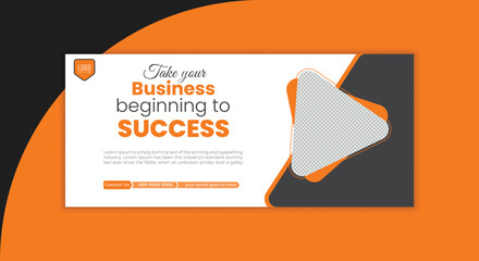 Creative Modern Professional Corporate Business Social Media Facebook Cover and Web Banner Template Design