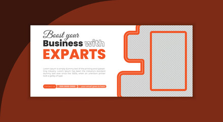 Minimal Corporate Business Social Media Facebook Cover and Web Banner Design