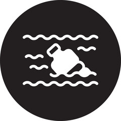 water pollution glyph icon