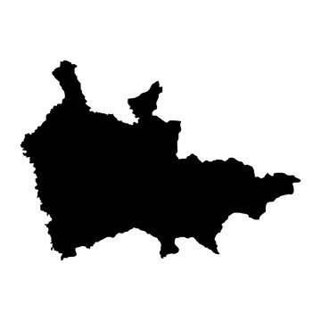 Thaba Tseka district map, administrative division of Lesotho. Vector illustration.