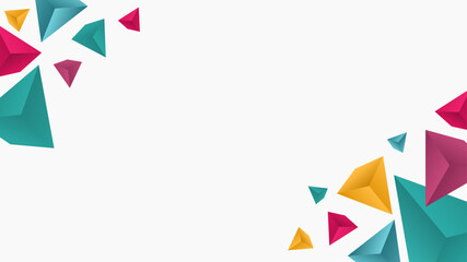 Colorful polygon background. Low poly design illustration. 