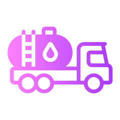 water truck gradient icon