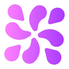 water splash gradient icon