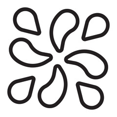 water splash line icon