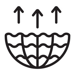 evaporation line icon