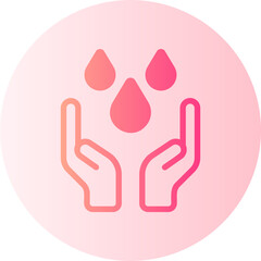 water crisis gradient icon