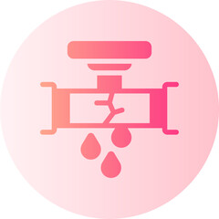 water leak gradient icon