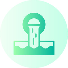water pollution gradient icon