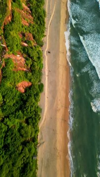 Aerial View of Varkala Beach, Thiruvananthapuram, India