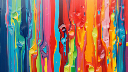 Vibrant Paint Drips Abstract  