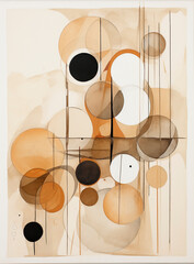 Earthy Tones Geometric Abstraction
