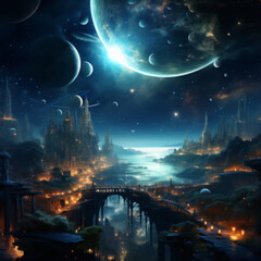 Obraz premium Universe Unveiled: Best Quality and Highly Detailed Artwork, a Masterpiece of Cosmic Exploration
