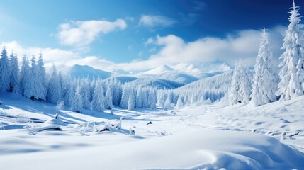 Fototapeta na wymiar Winter landscape, beautiful snowy landscape in sunny weather in a village outside the city, Russian frosty winter