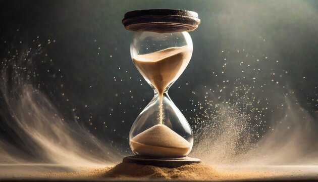 reloj de arena en el desierto. 3d prestar. hora concepto., ai generativo  imagen 23180195 Foto de stock en Vecteezy
