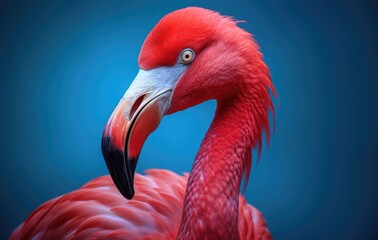 Portrait of a beautiful flamingo