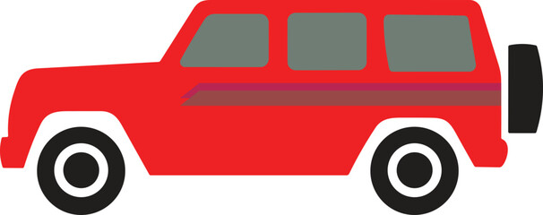 SUV silhouettes car color icon vector | sport sedan icon