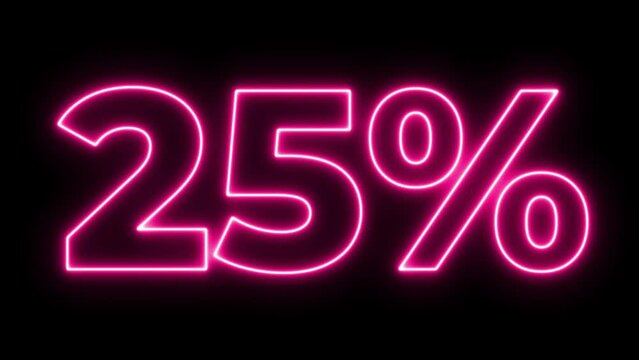 Pink Neon 25 Percent Animation.