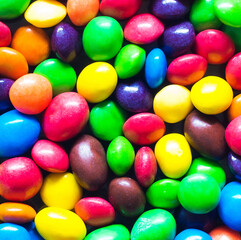 colorful sweet candy or chewing gum dragee