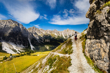 Mountain landscape of the Stubai Alps