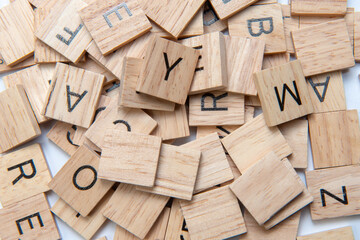 wooden blocks with letters
