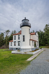 Fototapeta na wymiar Admiralty Head Lighthouse in Fort Casey State Park