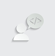 programming coding icon vector Programmer, coder icon, software sign