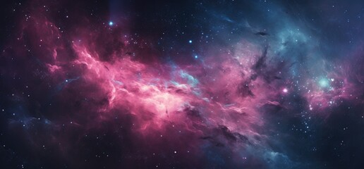 this galaxy is a pink galaxy with many stars and planets