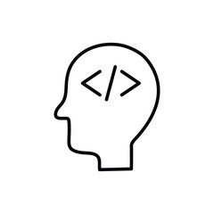 programming coding icon vector Programmer, coder icon, software sign