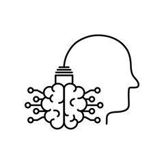 ai icon vector Artificial intelligence icon logo