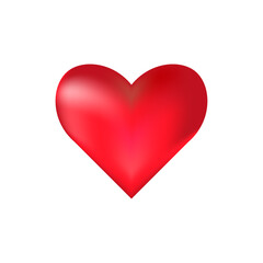 Vibrant Red Heart Icon for Romance