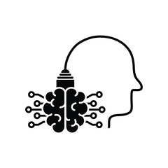 ai icon vector Artificial intelligence icon logo