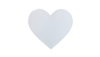 Obraz premium White paper heart on a transparent background