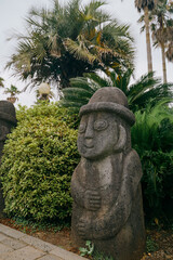 Dol hareubang traditional statue from Jeju Island, South Korea.
