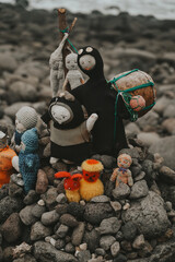handmade tribute to the local haenyeo fisherwomen of jeju island, south korea.