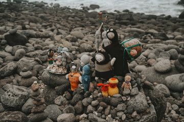handmade tribute to the local haenyeo fisherwomen of jeju island, south korea.