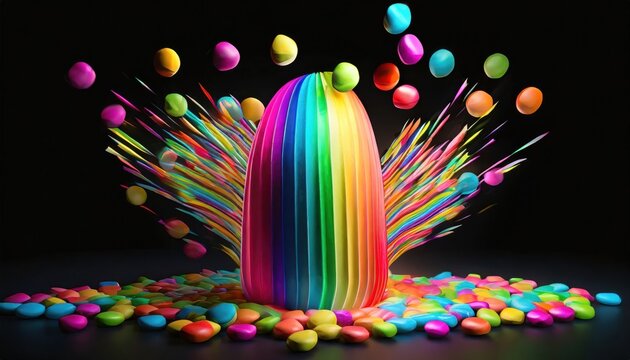 explosion of candies and colors