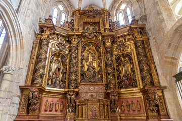 Laredo, Spain. The Retablo de Belen (Bethlehem Altarpiece) inside the Iglesia de Santa Maria de la...