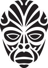 Spiritual Threads African Tribal Vector Symbolic Heritage Mask Emblem in Vector
